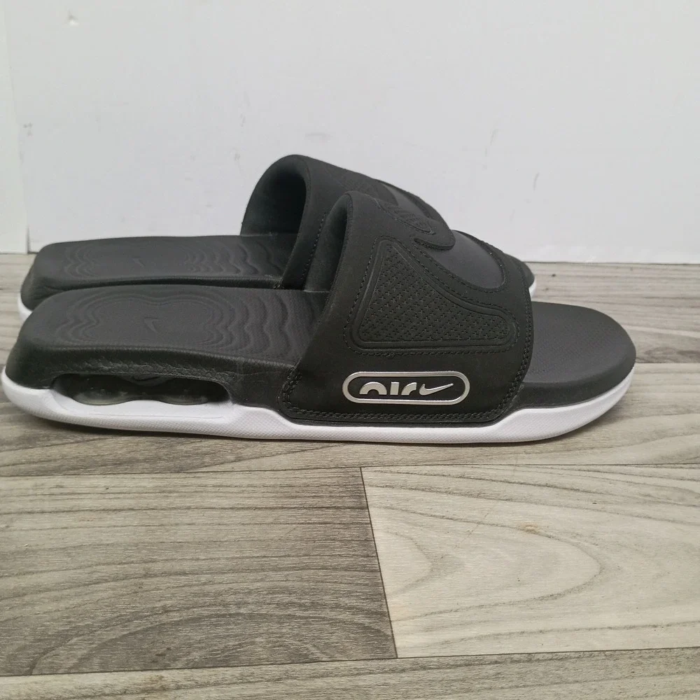 Nike Air Max Cirro Slides Sandals Men's Size 8 Black White Silver